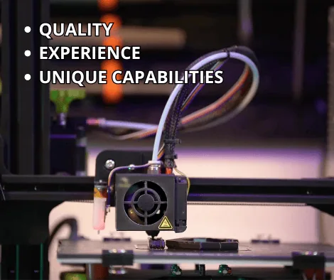3-d printer creating prototype for JES.
