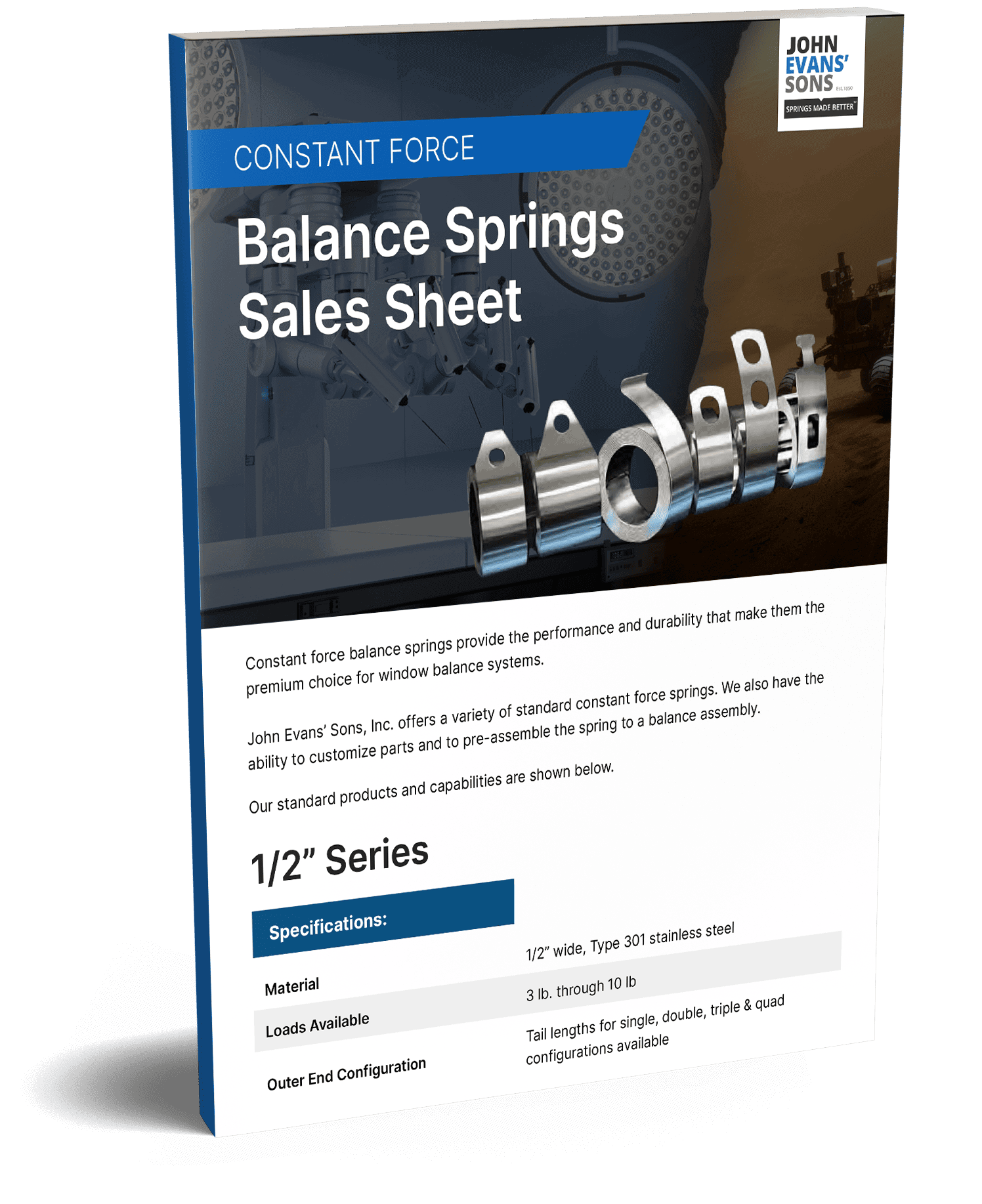 Constant Force: Balance Springs Sales Sheet