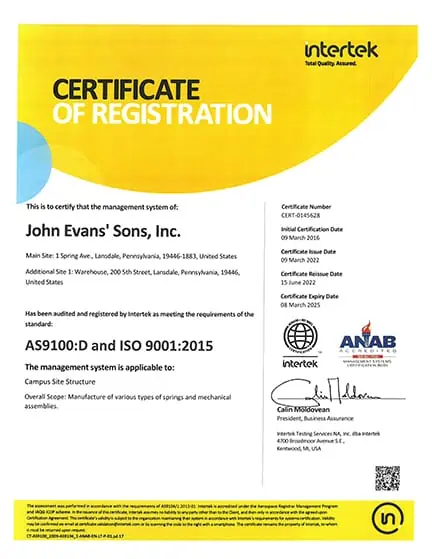 ISO 9001 & AS9100 Certification