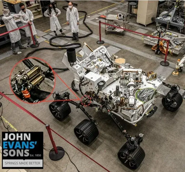 John Evans' Sons LLC springs used in NASA Perseverance Mars Rover.