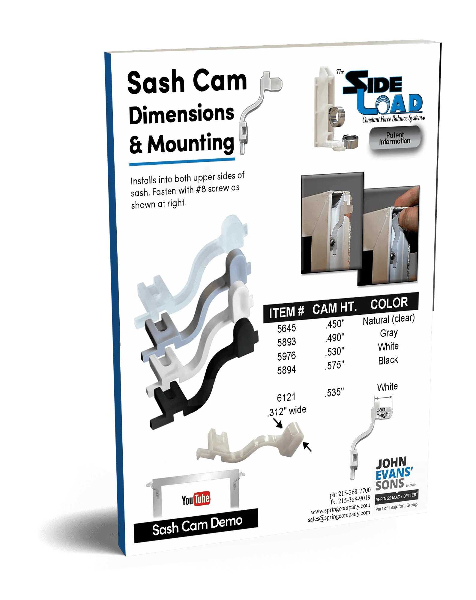 The-SideLoad-Constant-Force-Balance-System-Sash-Cam-Dimensions-Mounting