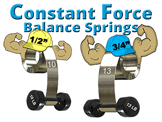 Constant Force Spring Characters Lifting Weights